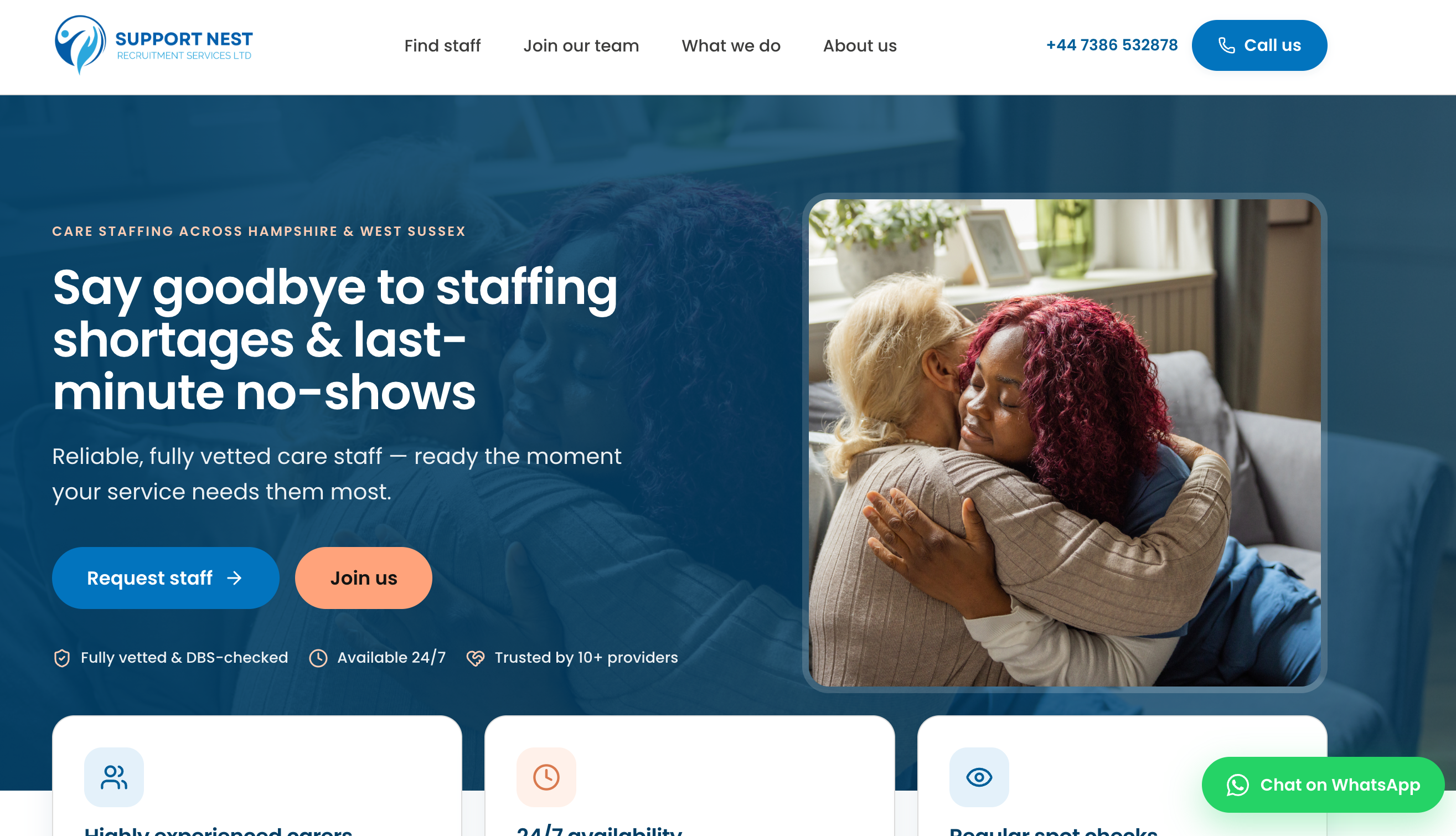 The new Support Nest website